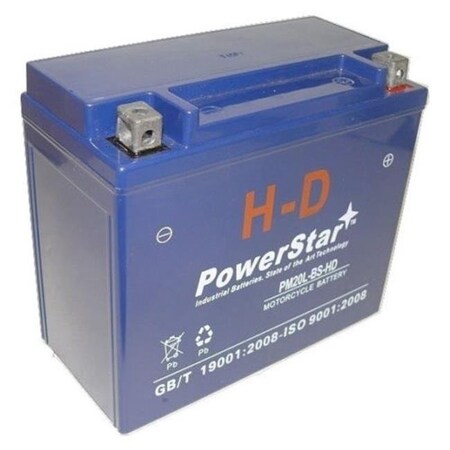 Powerstar PowerStar PM20L-BS-HD-038 ETX20L-BS Replaces Motorcycle Battery for 2003-2001 Husky PM20L-BS-HD-038